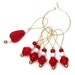 Knitting Stitch Markers Beaded Red and White