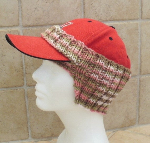 Baseball Cap Ear Warmer for Women by JenniferWhiteDesigns on Etsy