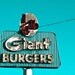 Giant Burgers in Blue, 8x10 Metallic Print Matted to 11x14, Limited Edition