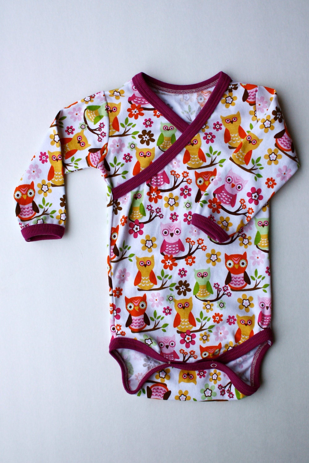 12-18 month Sweet Owl Kimono Style Onesie
