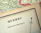 1901 Antique City Map of Quebec City, Quebec