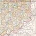 1900 Charming Antique Map of Indiana