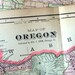 1901 Large Antique Map of Oregon