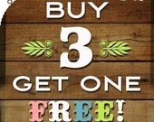 Buy 3 printables and get one FREE