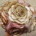 hand made vintage fabric wedding bride's bouquet, silk, satin, antique net and feather, choose your colours CUSTOM ORDER