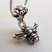 Honey Bee charm necklace, Tierra Cast antiqued silver pewter charm, garden insect bug, polinate polination