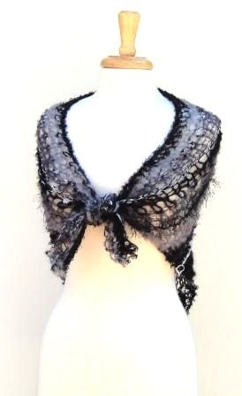 Be Sweet Black Hand Knit Wrap