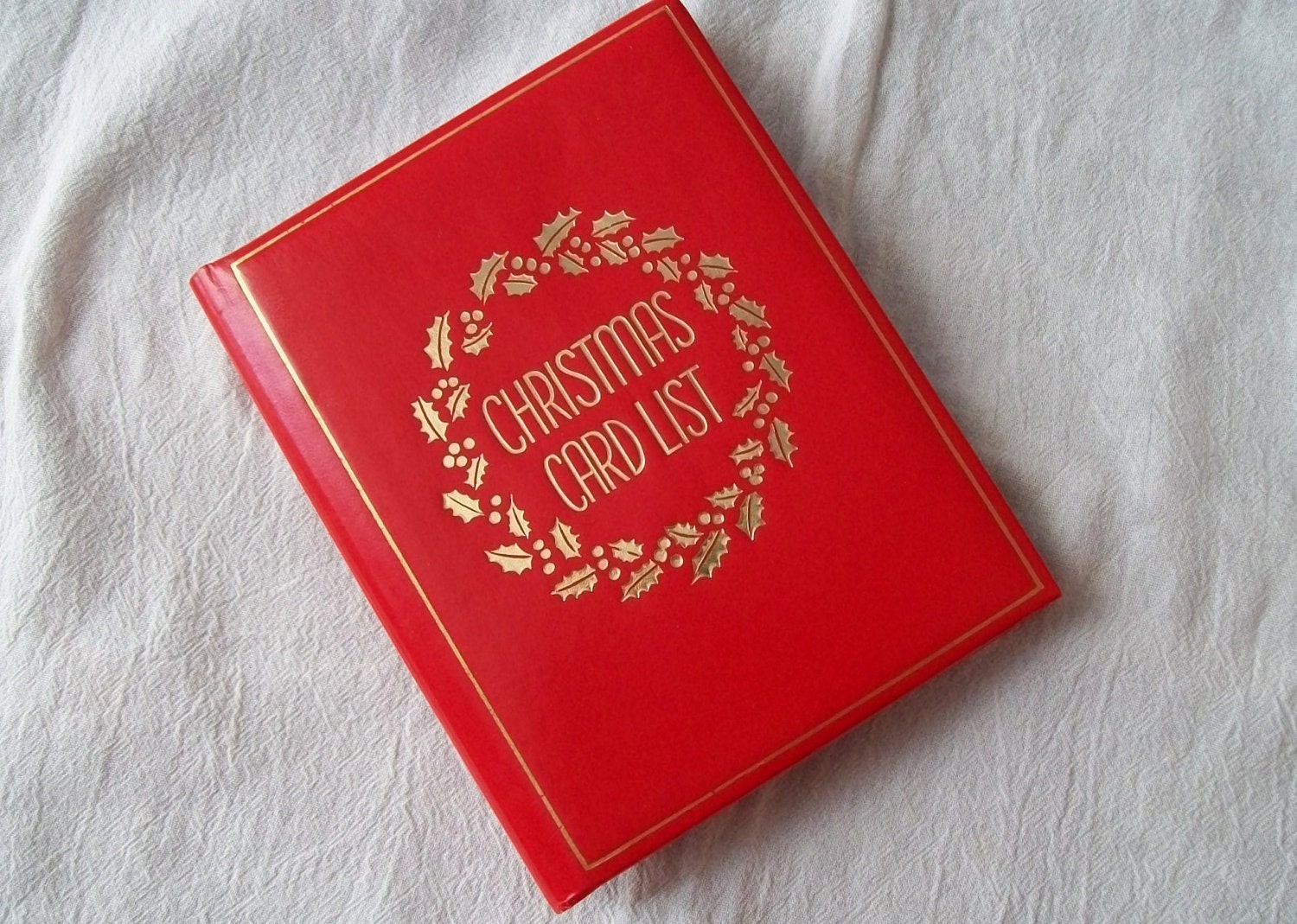 Christmas Card Address Book by VintagePlusCrafts on Etsy