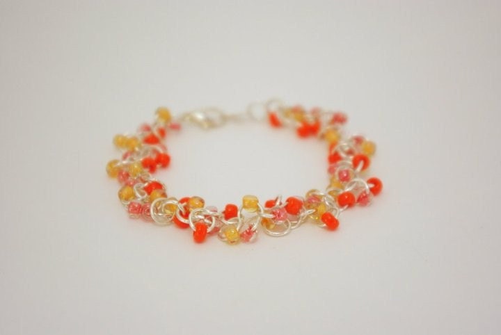 Orange and Yellow Cascade Bracelet