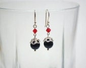 Black Swarovski Pearl Drop Earrings