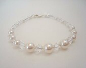 Swarovski and Pearl Wedding Bracelet
