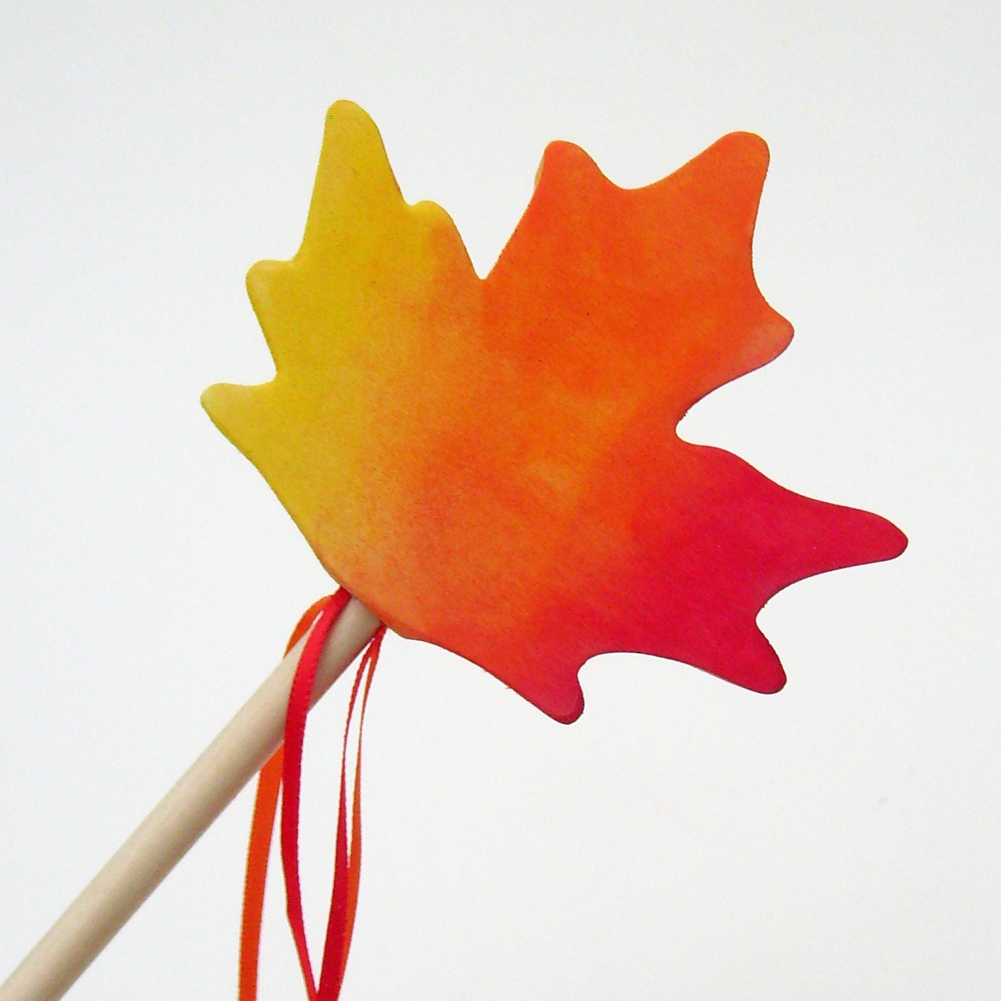Autumn Wooden Maple Leaf Acorn Wand Toy- Eco-friendly  Fall- Halloween