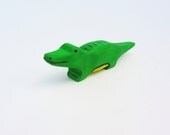 Wooden Alligator Toy-  Eco-friendly Gift- Waldorf- Geek Nerd Oddity