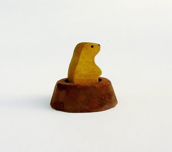 Wooden Prairie Dog - Natural Waldorf Toy