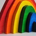 Large Wooden Rainbow Stacker Toy- Imagination Kids- Earth Day