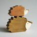 Wooden Hedgehogs and Mushrooms- Waldorf Toy- Nature Table