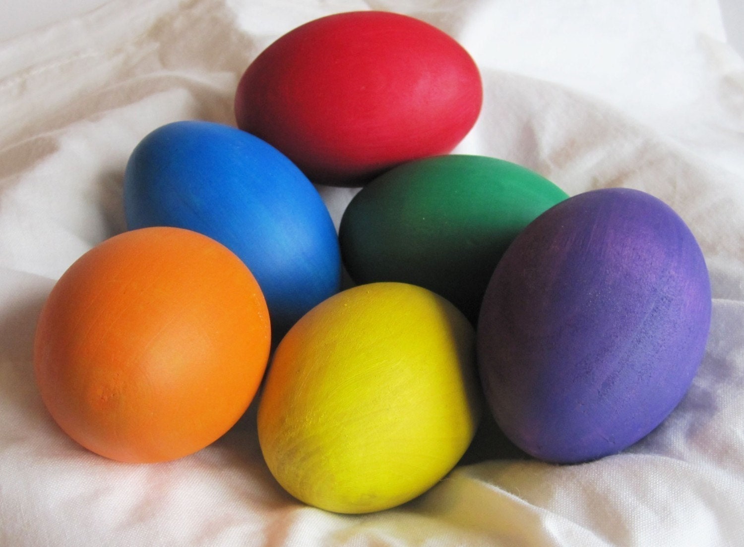 Wooden Rainbow Eggs- Waldorf- Natural Toys