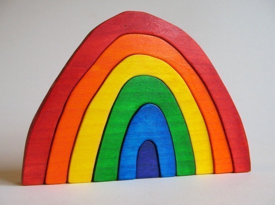 Wooden Toy Rainbow Stacker- Imagination Kids- Waldorf