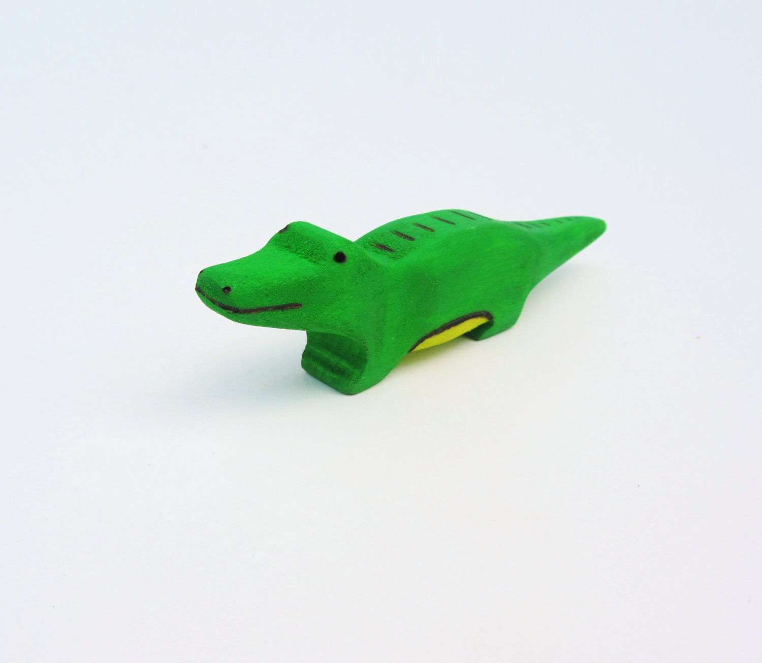 Wooden Alligator Toy-  Eco-friendly Gift- Waldorf- Geek Nerd Oddity