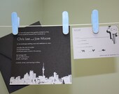 The Loft Cityscape Urban Screenprinted Wedding Invitation Suite, 75 sets