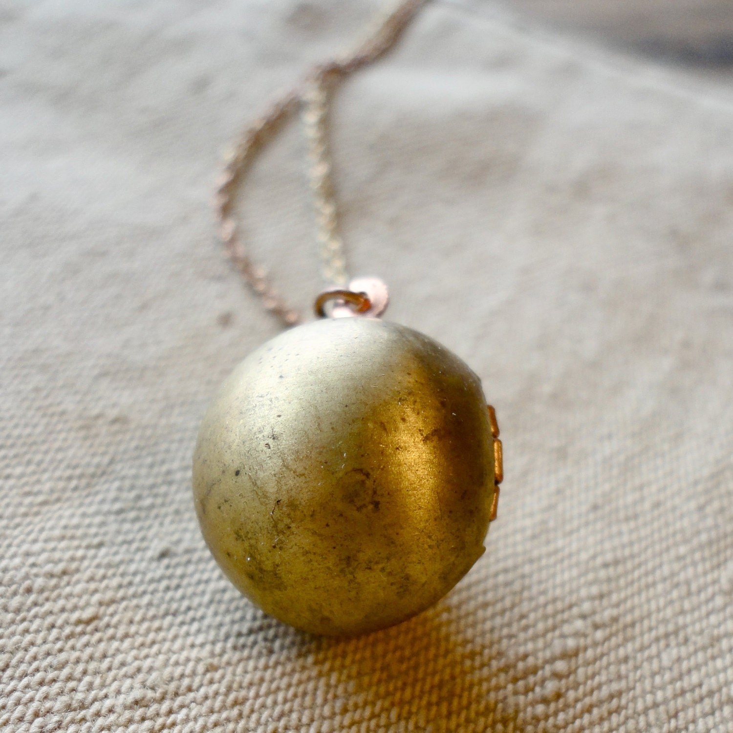 brass sphere necklace