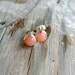 coral sterling silver studs