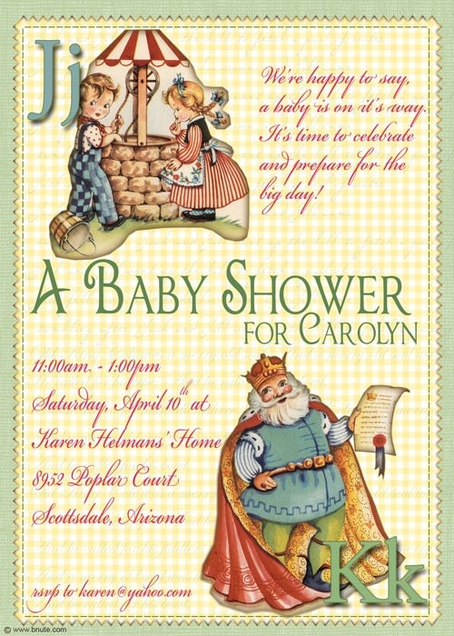 Items Similar To Nursery Rhyme Baby Shower Invitation On Etsy