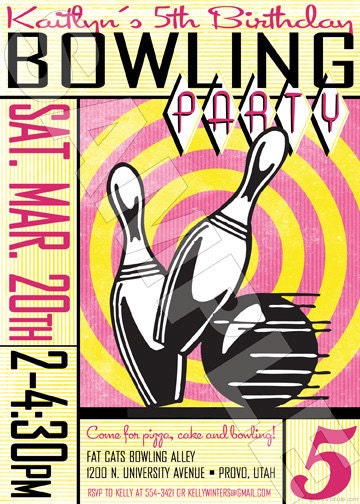 Bowling Party Invitation
