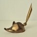Vintage Brass Mouse Desk Pen Holder
