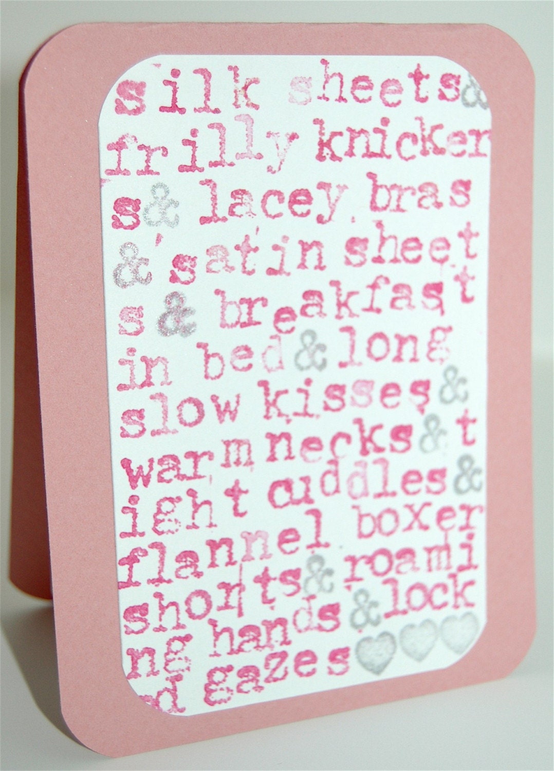 Naughty Thoughts (4) Valentine's card - DISCOUNTED