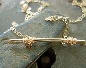 READY TO SHIP- Horizon Necklace Gold, 14k gold fill hammered bar necklace, perfect for everyday wear.