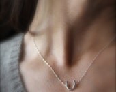 Pure Luck- Small-  Fine Silver Horseshoe Necklace