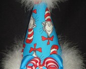 Dr. Seuss Cat in the Hat Birthday Party Hat made to match Costume or Tutu Il_170x135