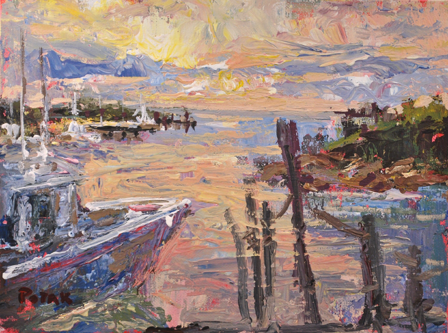 Painting Seascape Maine Impressionism art by Russ Potak