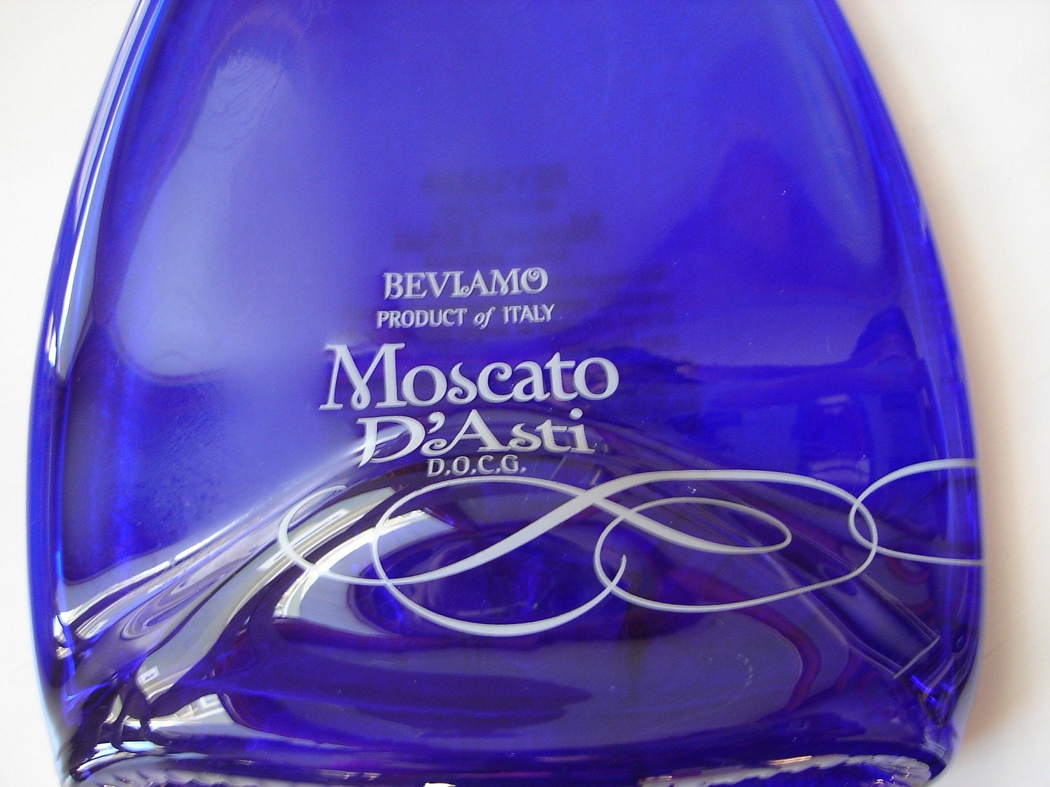 Recycled and Upcycled Moscato D'Asti Wine Bottle Cheese Plate