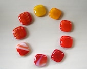 Some Like it Hot  Fused Glass Strong Magnets (Set of 9 with tin)