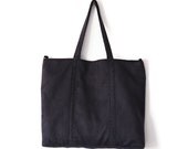 RIIA in black vegan suede