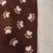 Snuggle Sack By Woodin' You - Chocolate Brown With Cream Paw-Prints - MEDIUM - 10-20 Pound Pets