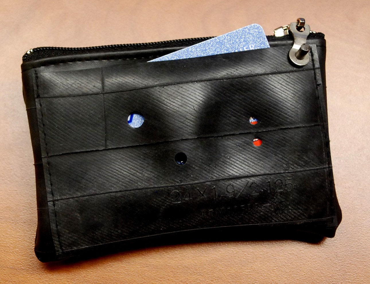 Patch Pocket Inner Tube Credit & Coin Pouch