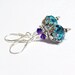 Vintage Inspired Indicolite Crystal Earrings - Sterling Silver Earwires