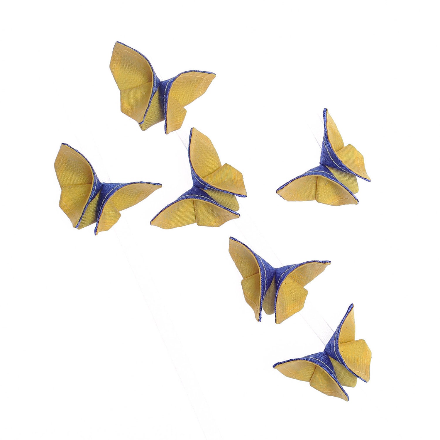 6 CUSTOM Butterfly Hair Clips Silk Origami Buttefly Wedding Hair Clip Choose From 100 Colors of Silk Buttefly Wedding SMALL SIZE