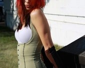 Eco SteamPunk Organic BUSTIER Chest-Halter Top -- Custom Item -- S-L