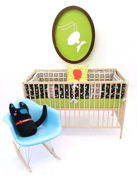 Crib Bumper Set , Bumper Guards , Bumper Pads , Crib Bedding Buta Pig