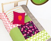 Twin Bedding Quilt Set , Child Bedding Set Cherry Pie