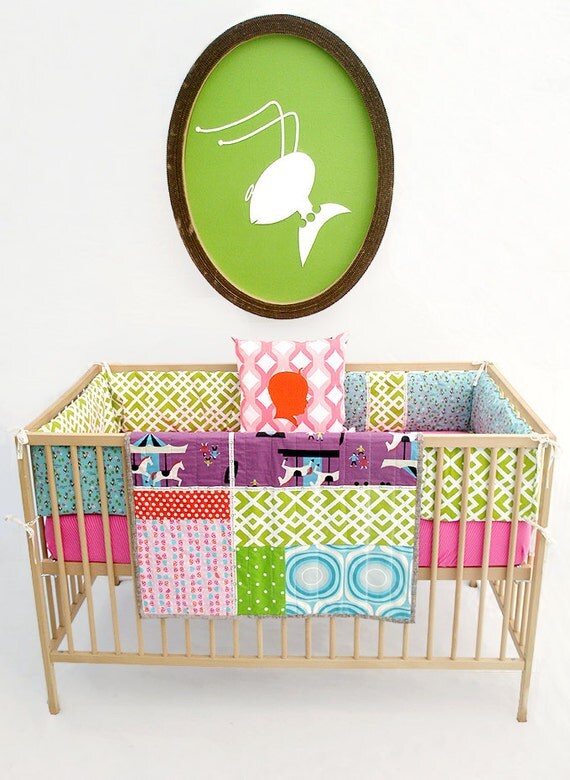 Crib Bumper Set , Bumper Guards , Bumper Pads , Crib Bedding Set Sky Does