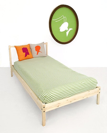 Sheet , Twin Fitted Sheet , Children Bedding Grassy Lane