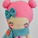 Love lulu doll, plush, softie, handmade