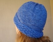 Handknit Organic cotton / bamboo blend cozy beanie