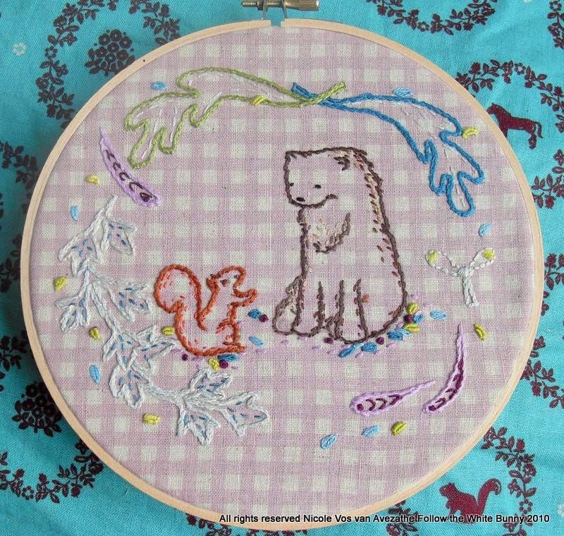 Tales from the Forest Hand Embroidery PDF pattern incl stitch and colour guide