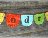 custom personalized banner / bunting 6-7 panels